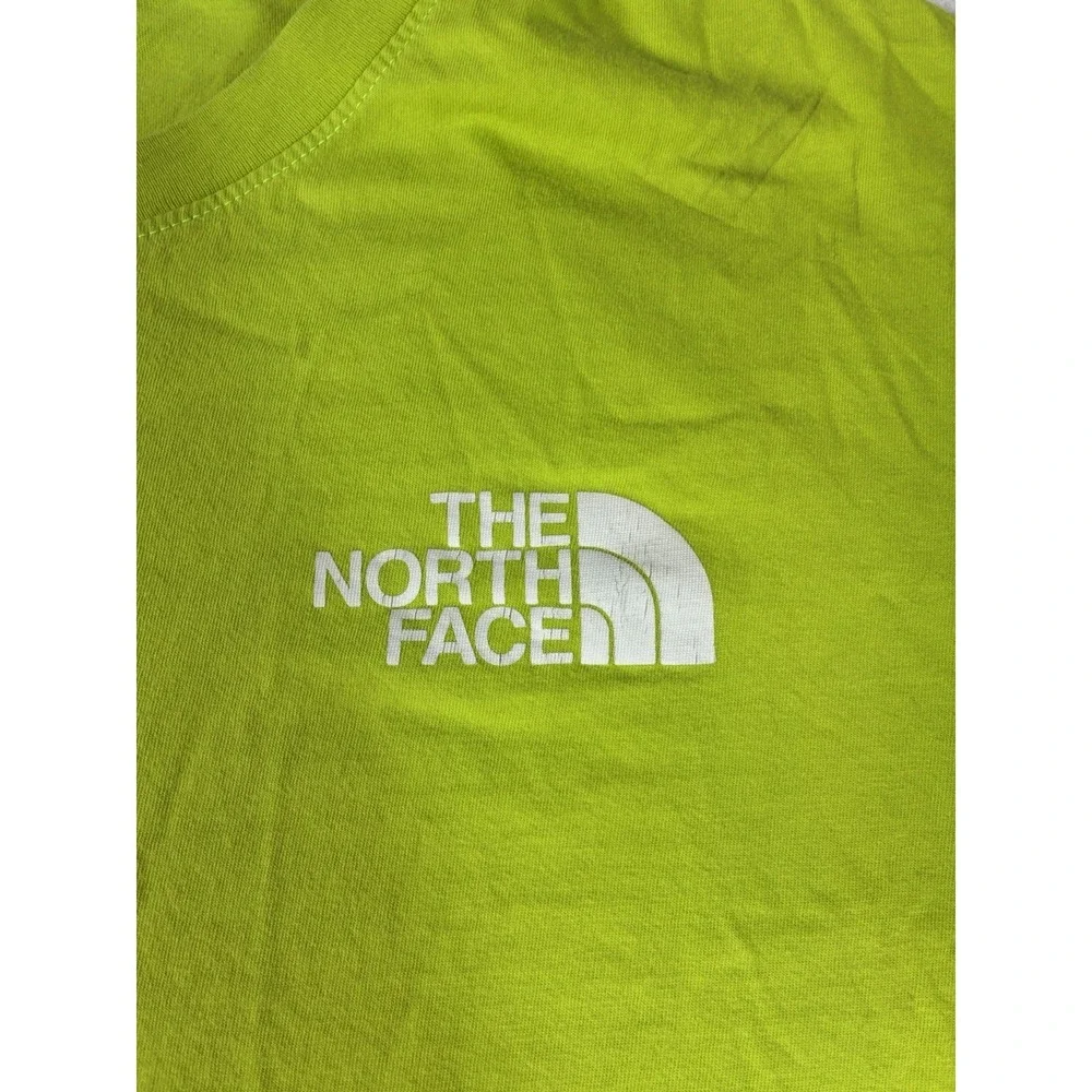 The North Face Men's Large Lime Green Box Logo‎ T-Shirt Never Stop Exploring